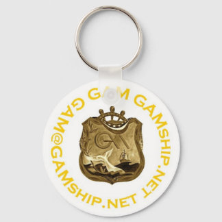 seal yellow gold keychain