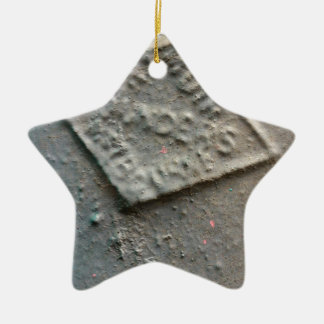 Sealed -- Antique metal makers seal. Ceramic Ornament