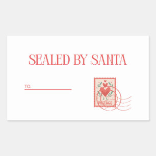 Sealed By Santa Red and White Christmas Gift Sticker