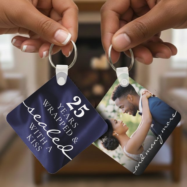 Sealed with a Kiss Blue 25th Birthday Anniversary Keychain (Creator Uploaded)