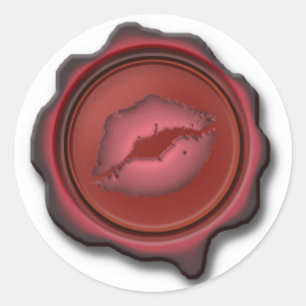 SEALED WITH a KISS by SHARON SHARPE Classic Round Sticker