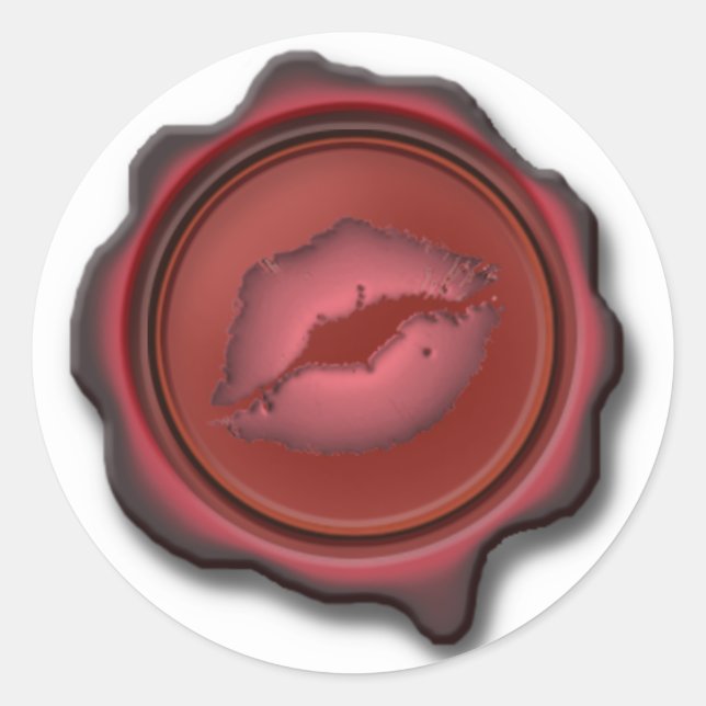 SEALED WITH a KISS by SHARON SHARPE Classic Round Sticker (Front)