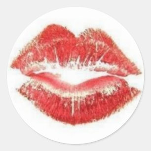 "Sealed with a kiss" Classic Round Sticker