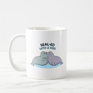 Sealed With A Kiss Funny Sea Lion Seal Pun  Coffee Mug