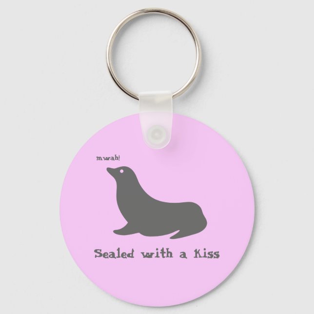 Sealed with a kiss keychain (Front)