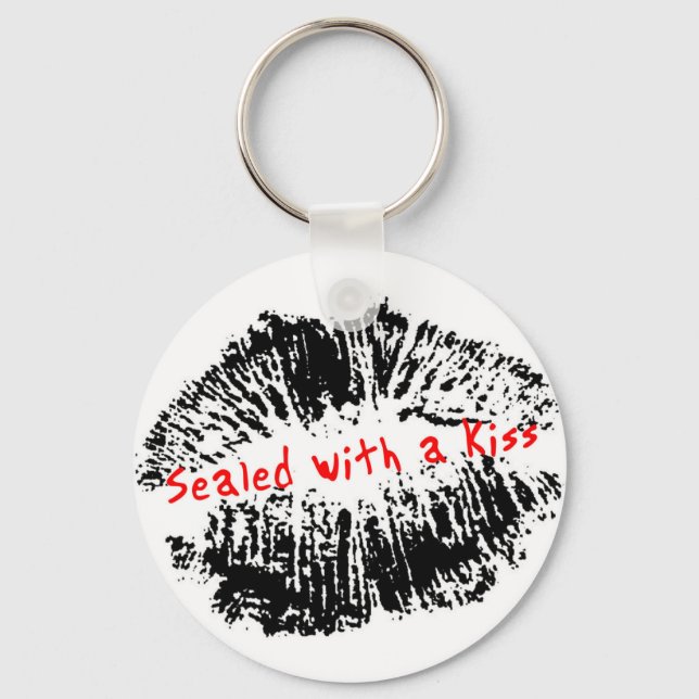 Sealed with a Kiss Keychain (Front)