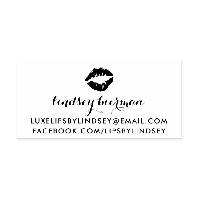 Sealed With a Kiss | Lip Product Distributor Self-inking Stamp (Design)