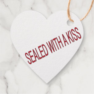 sealed with a kiss love quotes Foil Favour Tag