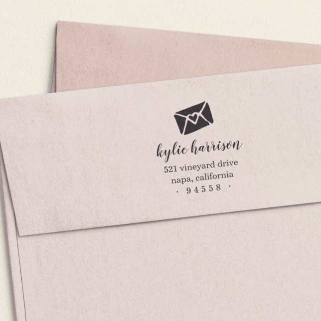 Sealed With a Kiss Return Address Self-inking Stamp (Creator Uploaded)