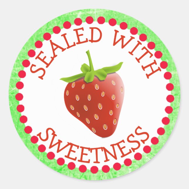 Sealed with Sweetness Strawberry Stickers (Front)