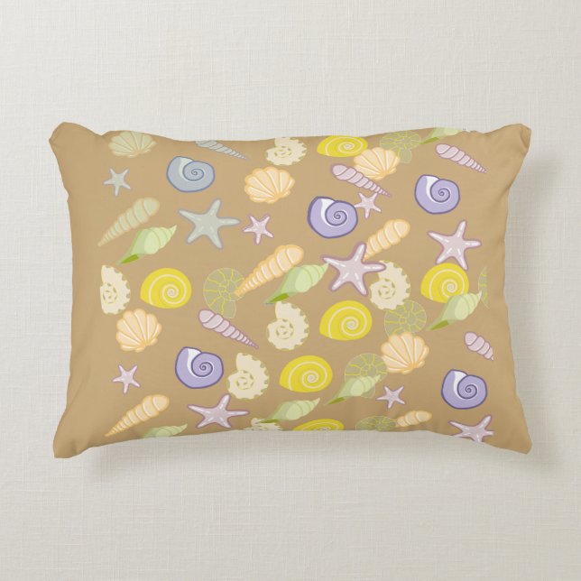 Sealife Abstract Accent Pillow (Front)