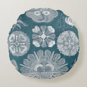 Sealife Blueprint IV Round Pillow