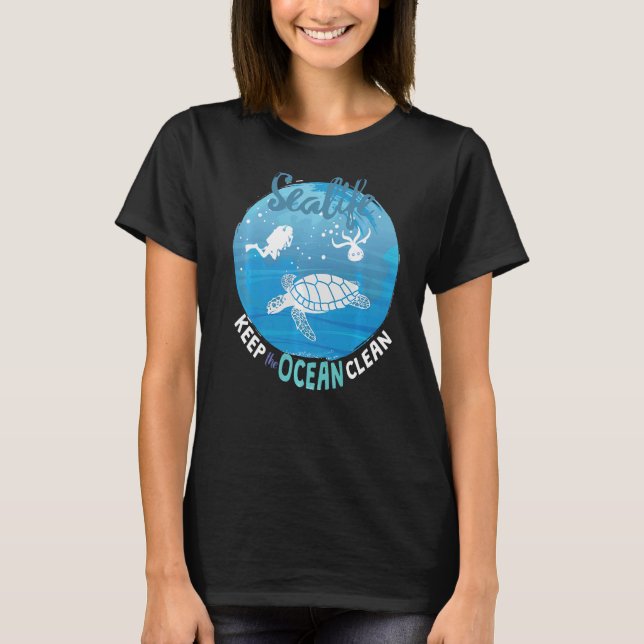Sealife Keep Ocean Clean Turtles Tank Sea Octopus (Front)