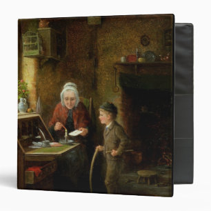 Sealing a Letter, 1890 (oil on panel) Binder