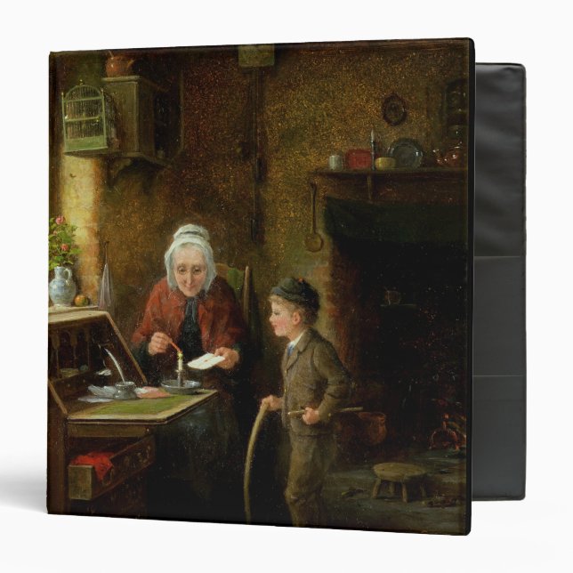 Sealing a Letter, 1890 (oil on panel) Binder (Front/Inside)