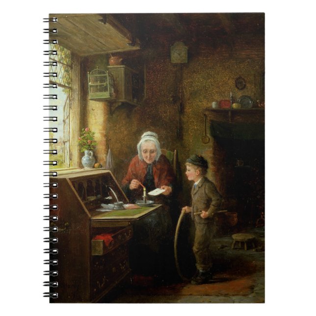 Sealing a Letter, 1890 (oil on panel) Notebook (Front)