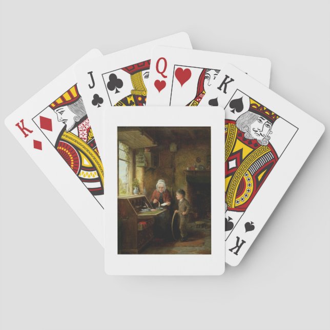 Sealing a Letter, 1890 (oil on panel) Playing Cards (Back)