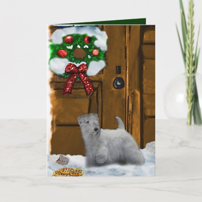 Sealyham Terrier Christmas Gifts Holiday Card (Front)