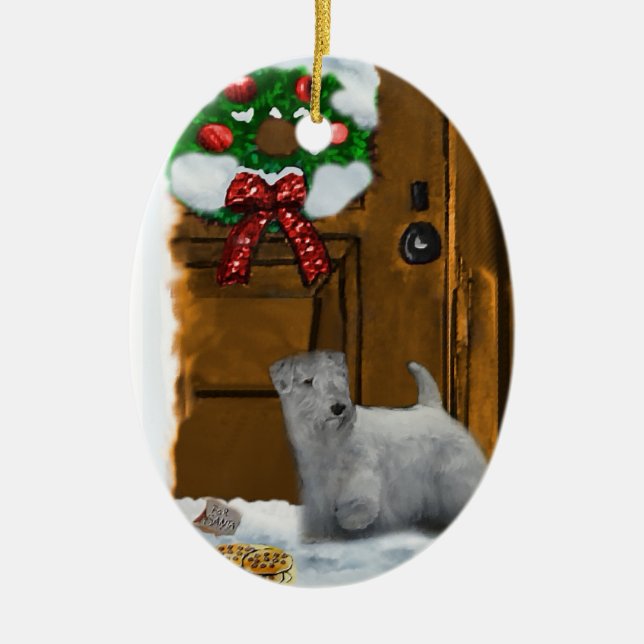 Sealyham Terrier Christmas Gifts Ornament (Front)