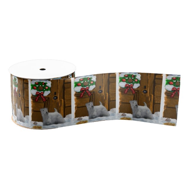 Sealyham Terrier Christmas Grosgrain Ribbon (Spool)