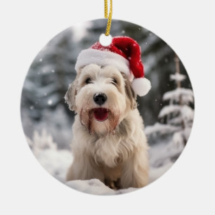 Sealyham Terrier Dog Christmas Keepsake Ceramic Ornament