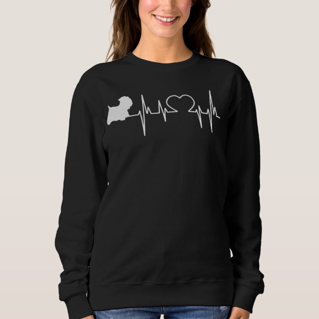Sealyham Terrier Dog Heartbeat Sweatshirt (Front)