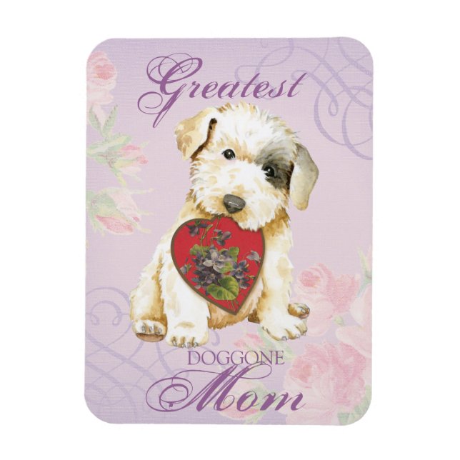 Sealyham Terrier Heart Mom Magnet (Vertical)