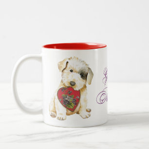 Sealyham Terrier Heart Mom Two-Tone Coffee Mug