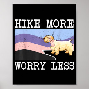 Sealyham terrier hike more worry less graphic poster