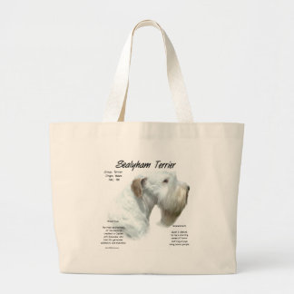 Sealyham Terrier History Design Large Tote Bag