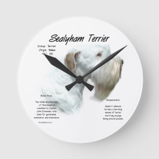 Sealyham Terrier History Round Clock