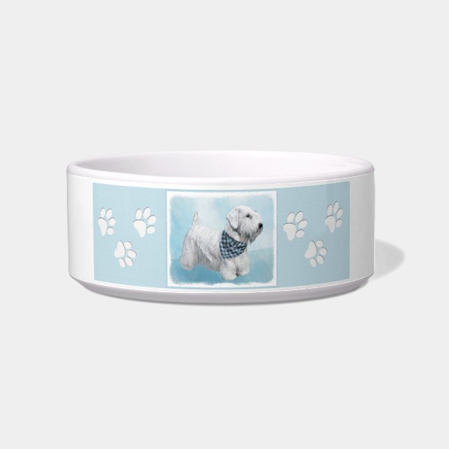 Sealyham Terrier Painting - Cute Original Dog Art Bowl (Right)
