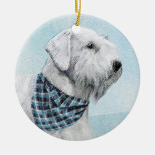 Sealyham Terrier Painting - Cute Original Dog Art Ceramic Ornament