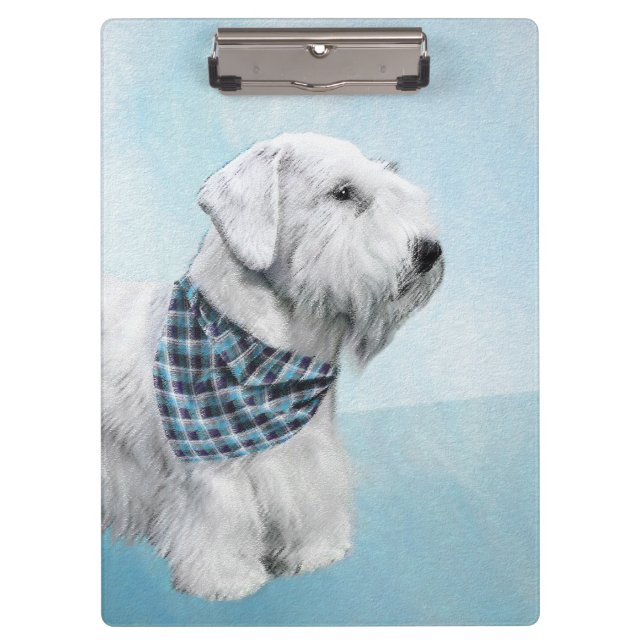 Sealyham Terrier Painting - Cute Original Dog Art Clipboard (Front)