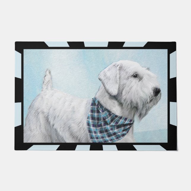 Sealyham Terrier Painting - Cute Original Dog Art Doormat (Front)