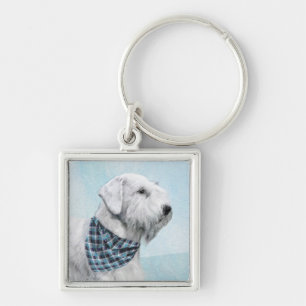Sealyham Terrier Painting - Cute Original Dog Art Keychain