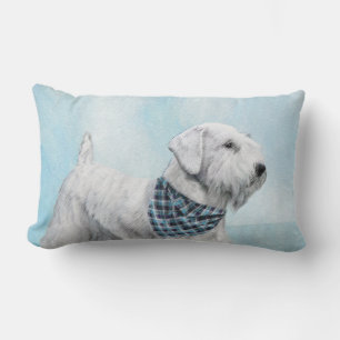 Sealyham Terrier Painting - Cute Original Dog Art Lumbar Pillow