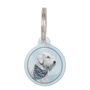 Sealyham Terrier Painting - Cute Original Dog Art Pet Tag