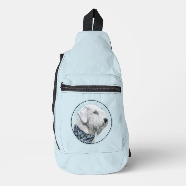 Sealyham Terrier Painting Cute Original Dog Art Sling Bag (Front)