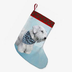 Sealyham Terrier Painting - Cute Original Dog Art Small Christmas Stocking