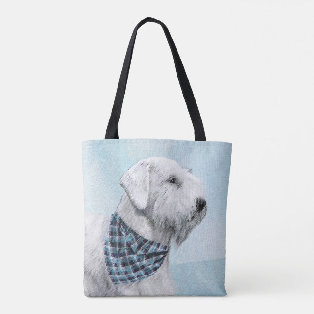 Sealyham Terrier Painting - Cute Original Dog Art Tote Bag (Back)