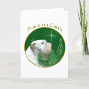 Sealyham Terrier Peace Holiday Card