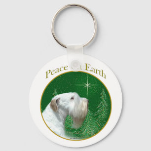 Sealyham Terrier Peace Keychain