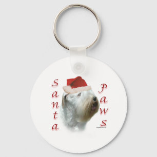 Sealyham Terrier Santa Paws Keychain