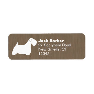 Sealyham Terrier Silhouette Dog Adresse de retour