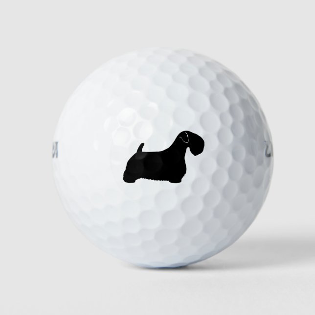 Sealyham Terrier Silhouette Golf Balls (Front)