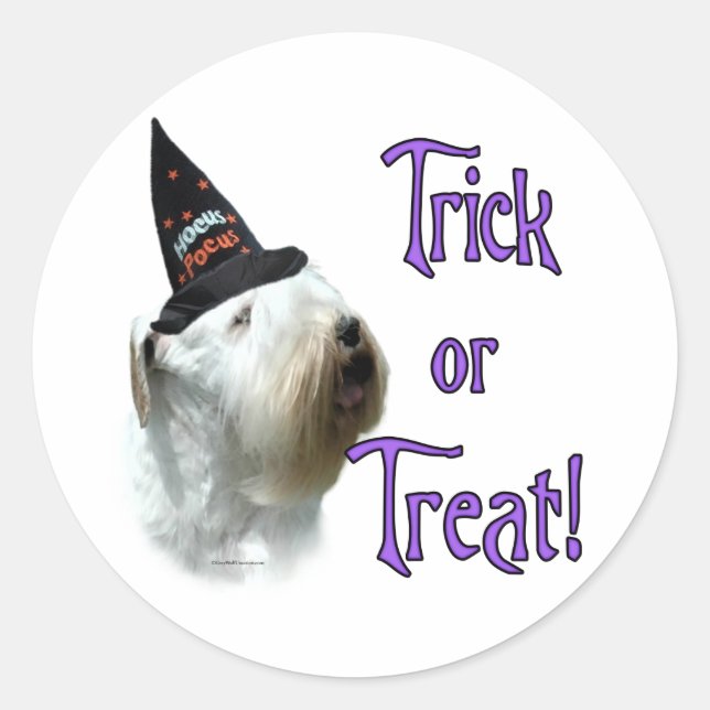 Sealyham Terrier Trick Classic Round Sticker (Front)