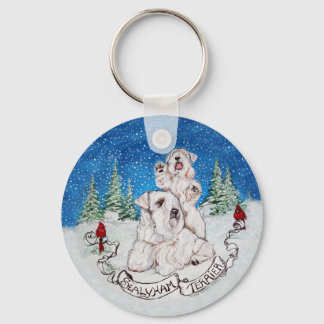 Sealyham Terrier Winter Keychain