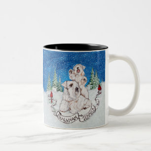 Sealyham Terrier Winter Two-Tone Coffee Mug