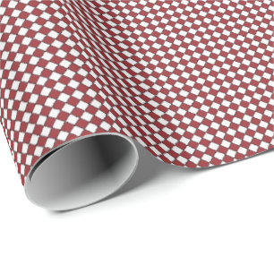 SEAM MATCHES: Red White Checked Wrapping Paper